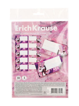 Цена за 2 шт. Набор наклеек на тетрадь ErichKrause Manga, 30 штук, пакет, европодвес