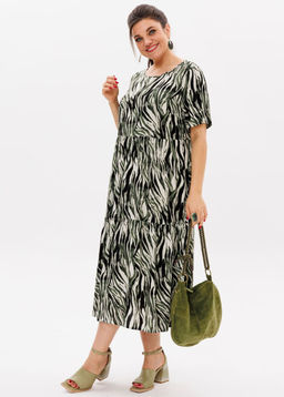 Платье ANELLI 1408 зеленая тень