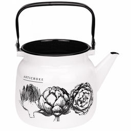 Artichoke Чайник эмалированный 3,5л, металлическая крышка (Россия) - Домашняя мода фото 2