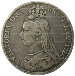 Монета 1 крона 1889 года Великобритания