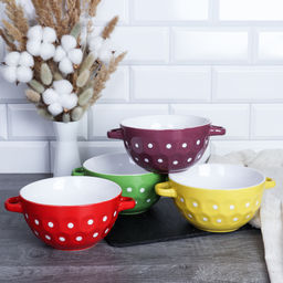 Супница с ручками 4 штуки на подставке / 18812-7 /уп 6/ Горох - Галеонтрейд фото 6