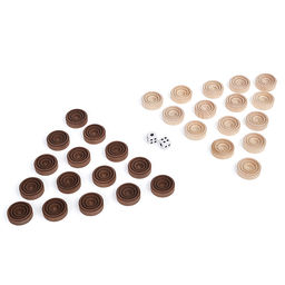 Набор 4в1 Шахматы гроссмейстерские + шашки деревянные + нарды + домино с доской (415х215мм)