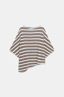 TOP R?STICO MANGA CORTA / Rayas marrones - Zara фото 6
