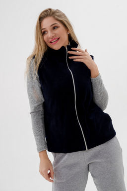 Жилет женский из велюра синий - Амадэль фото 23