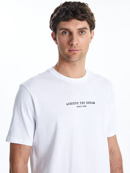 Bisiklet Yaka Bask?l? Erkek Ti??rt