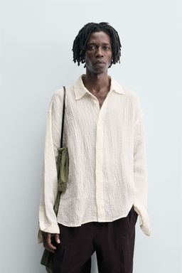 100% CRINKLED LINEN SHIRT - Zara фото 2