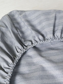 Простыня на резинке страйп-поплин 90*200