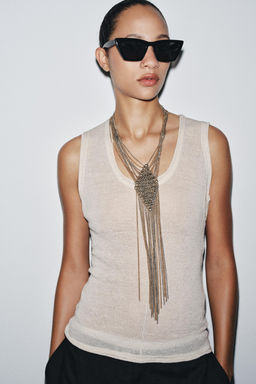 SLEEVELESS WOOL BLEND TOP - Zara фото 2