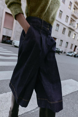 Z1975 LONG DENIM BERMUDA SHORTS WITH DARTS - Zara фото 5