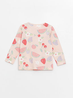 Bisiklet Yaka Bask?l? K?z Bebek Pijama Tak?m? - Waikiki фото 3