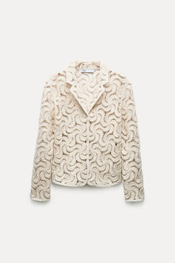 BEADED OPEN KNIT BLAZER - Zara фото 3