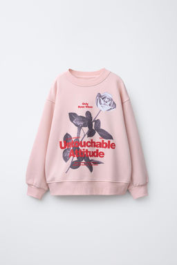 RAISED FLORAL SWEATSHIRT