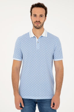 Мужская голубая футболка - U.s. polo assn фото 3