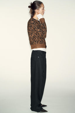 ANIMAL JACQUARD CARDIGAN