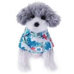 Рубашка для собак и кошек малых и средних пород "СТИЛЬНЫЙ БРО", принт пальмовые листья, размер L, (лейбл)