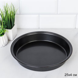 Форма для выпечки Круг 24х4 см / K01-139 /уп 100/ 0,180/ антипригарное покрытие/ 24,5(22)х3,8 - ГалеонТрейд фото 2