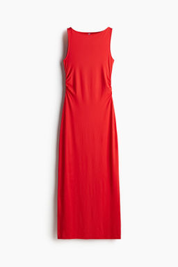 Maxivestido ajustado con dise?o drapeado