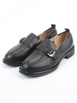 03-PDEB102-1 BLACK Лоферы женские (натуральная кожа)