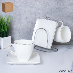 Чайный набор 4 предмета на металл подставке / TC08L-12G /уп /