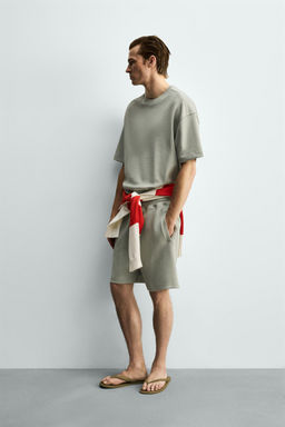 BERMUDA DENIM BAGGY FIT / Azul - Zara фото 4
