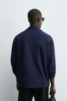 COMFORT SEERSUCKER OVERSHIRT - Zara фото 3