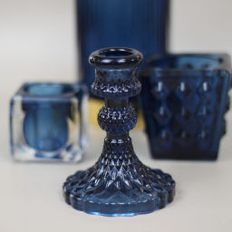 Цена за 4 шт. Подсвечник "Элисон" 8*10,5 см, Сапфир