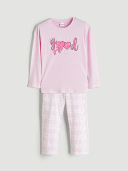 Bisiklet Yaka K?z ?ocuk Pijama Tak?m?