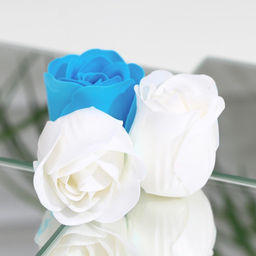 Мыльные розочки, синие и белые, набор 9 шт. - Simaland фото 4