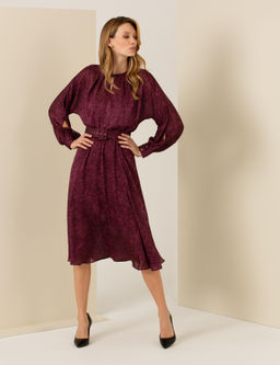 Bordo Dokuma Elbise - Pierre cardin фото 4