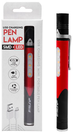 Фонарь универсальный COMIRON PEN RED корпус: жёсткий ABS, IPX5; свет: 1 XPG, 100lm, 5COB; аккум: 260 mAh, USB; красный /уп 60/ - ГалеонТрейд фото 12