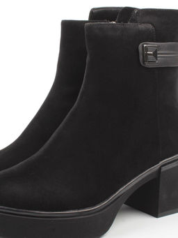 04-M3-5248 BLACK Ботинки зимние женские (натуральная кожа, натуральный мех)