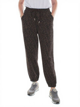 9001 LEOPARD/BLACK Брюки спортивные женские (95% хлопок, 5% спандекс) - Fashion фото 6