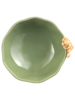 Салатник 650 мл 17*15*9,5 см Медвежонок фарфор, зеленый - Elan gallery фото 5