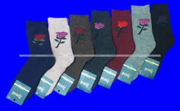 Цена за 12 пар. Зувей носки женские ангора внутри махра Роза