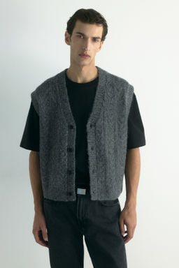 Su?ter chaleco en punto trenzado Loose Fit - H&m фото 5