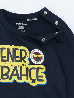 Bisiklet Yaka Fenerbah?e Bask?l? Erkek Bebek Sweatshirt ve E?ofman Alt 2li Tak?m - Waikiki фото 3