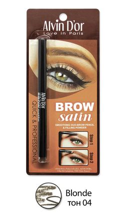 Alvin Dor P-5 Дуэт для бровей карандаш+пудра Brow Satin (тон 04 Blonde)
