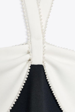 STRETCH MIDI DRESS WITH TIE - Zara фото 9