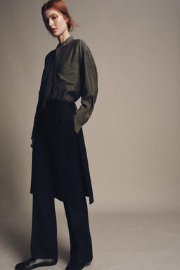 ZW COLLECTION PAREO STRAIGHT-LEG TROUSERS - Zara фото 7