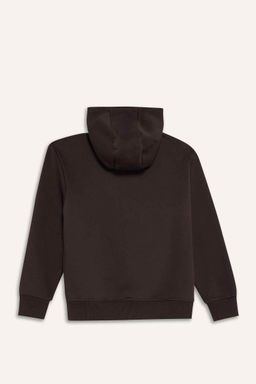 Kap__onlu Bask_l_ __i Yumu_ak T_yl_ Sweatshirt Erkek _ocuk - Defacto фото 9