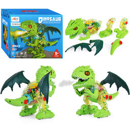 Конструктор динозавр "Древний мир" с отверткой, в коробке