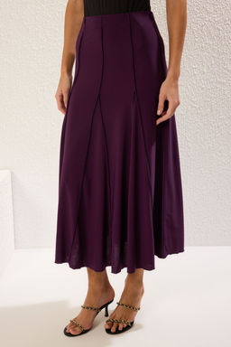 TRENDYOLMILLA Siyah Dikis Detayl? Godeli Esnek Maxi Orme Etek TWOAW25ET00156 фото 3