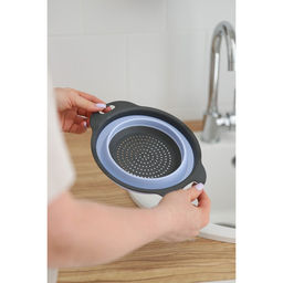 Дуршлаг складной Доляна «Компакт», 24×19.5×8 см, сиреневый