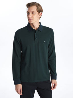 Polo Yaka Uzun Kollu Pike Erkek Ti??rt
