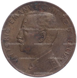 Монета 2 чентезимо 1916 года Италия