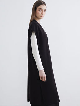 ?al Yaka Oversize Kad?n Triko Yelek