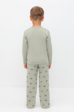 К 1600/шалфей,маленькие динозавры пижама дет