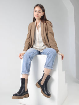 Челси 360.P.21074nut. черный макс какао/Байка