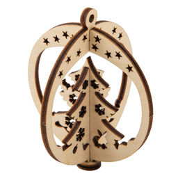 Заготовка для декорирования Mr. Carving КЛ-13 Подвеска объемная Новогодняя фанера d 6.38 см х 7.48 см Змея  фото 7