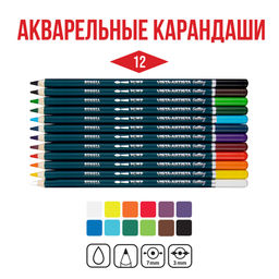 VISTA-ARTISTA Gallery VGCPM-12 Набор цветных карандашей заточенный 2 х 12 цв. в металлической коробке